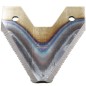 Wide type ribbed section blade tooth for BCS, Bedogni, Bertolini, Grillo, Nibbi and Sep motor mowers
