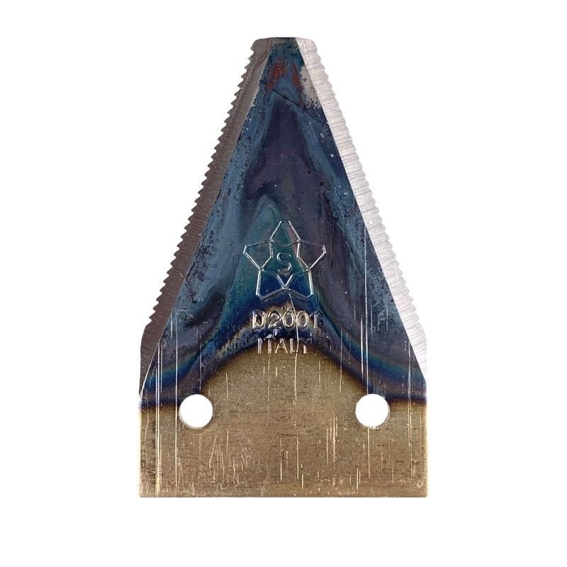 Narrow grooved section blade tooth for BCS, Bedogni, Bertolini, Casorzo and Sep motor mowers