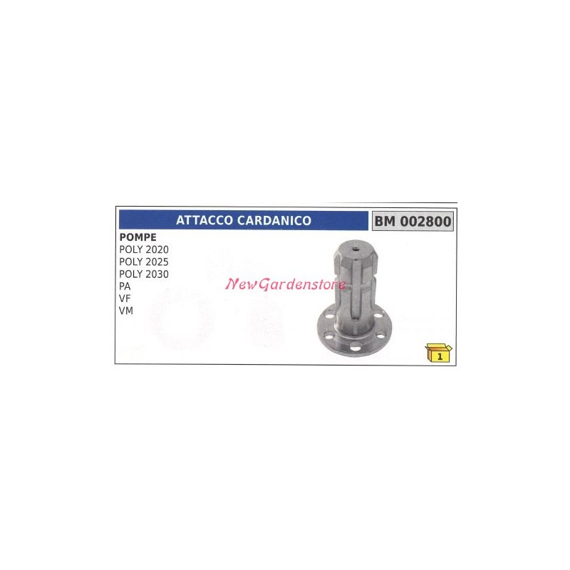 Accouplement à cardan UNIVERSEL pompe Bertolini POLY 2020 2025 002800