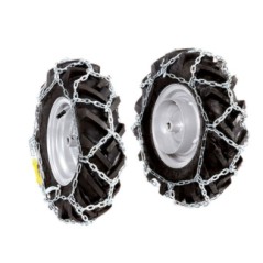 Pair of snow chains for 4.00-8" motor cultivator wheels NIBBI BRIK 1 - BRIK 1S | NewgardenAgri.com