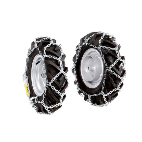 Pair of snow chains for 4.00-8" motor cultivator wheels NIBBI BRIK 1 - BRIK 1S | NewgardenAgri.com