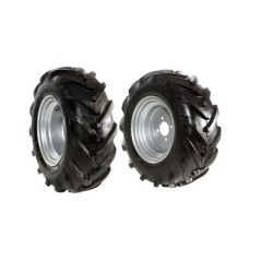 Pair of 16/6.50-8" tyred wheels with fixed disc for motor cultivator NIBBI BRIK 3 | NewgardenAgri.com