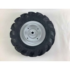Pair of 4.00-8 tyred wheels with fixed disc for walking tractor NIBBI BRIK 1 BRIK 3 | NewgardenAgri.com