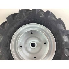 Pair of 4.00-8 tyred wheels with fixed disc for walking tractor NIBBI BRIK 1 BRIK 3 | NewgardenAgri.com