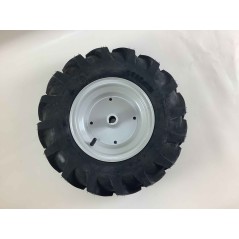 Pair of 4.00-8 tyred wheels with fixed disc for walking tractor NIBBI BRIK 1 BRIK 3 | NewgardenAgri.com