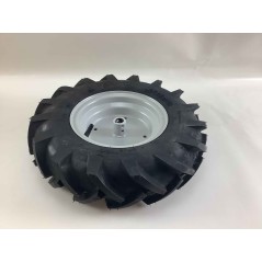 Pair of 4.00-8 tyred wheels with fixed disc for walking tractor NIBBI BRIK 1 BRIK 3 | NewgardenAgri.com