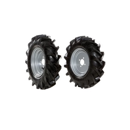 Paar 4.00-8 bereifte Räder mit fester Scheibe für Schreittraktor NIBBI 115 - 160 | NewgardenAgri.com