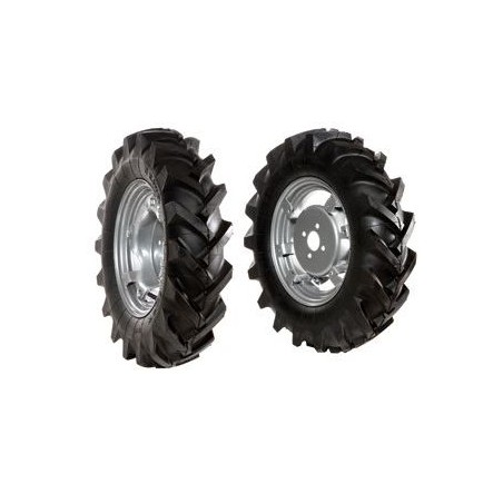 Paar 5.00-12" bereifte Räder mit verstellbarer Scheibe für Gehtraktor NIBBI MAK16 | NewgardenAgri.com