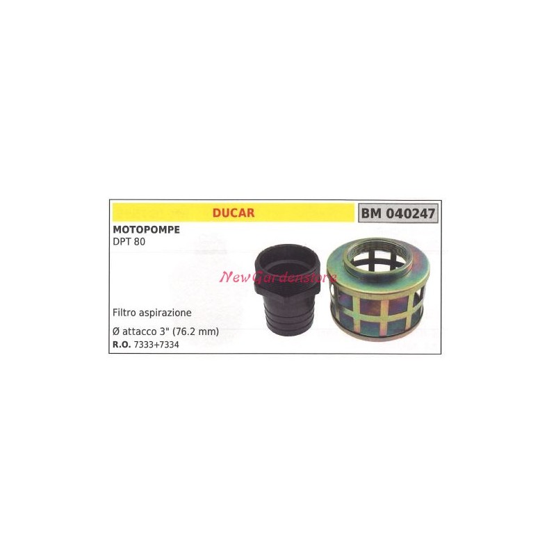 Suction filter DUCAR motor pump DPT 80 040247