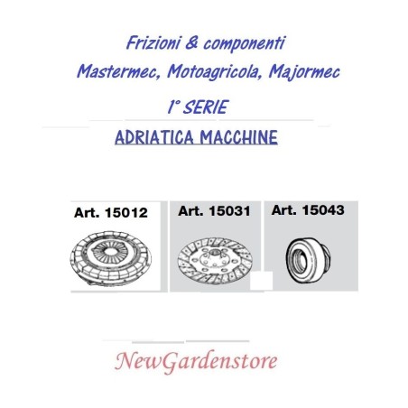 Embrague monoplato MASTERMEC L2 1Series ADRIATICA MACCHINE | NewgardenAgri.com