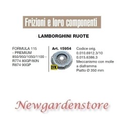 Traktor Kupplung 15954 LAMBORGHINI 350mm Formula 115 Premium 850 950 1050 1100 | NewgardenAgri.com