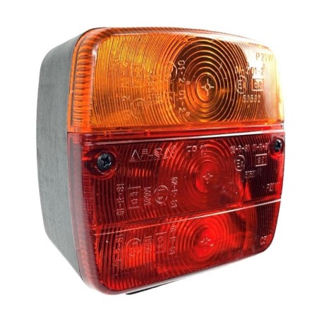 Luz trasera derecha para tractor y remolque con 3 luces cuadradas | NewgardenAgri.com