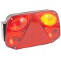 Luz trasera derecha para parachoques de tractor y remolque 250 x 149 mm 4 luces