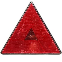 Catadiottro triangolare rosso per rimorchio con viti - 162 x 142 mm | NewgardenAgri.com