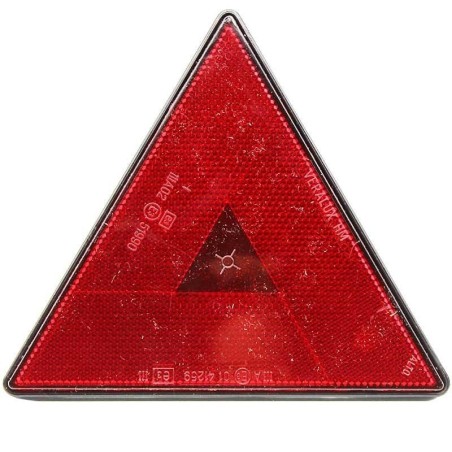 Catadiottro triangolare rosso per rimorchio con viti - 162 x 142 mm | NewgardenAgri.com