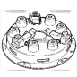 Single plate with clutch springs for walking tractor BM 12 BERTOLINI 15154