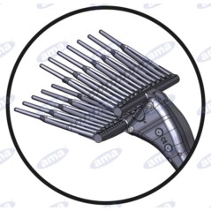 Récolteuse d'olives électrique perche télescopique 2200 - 3100mm FURORE 12V - 300W | NewgardenAgri.com