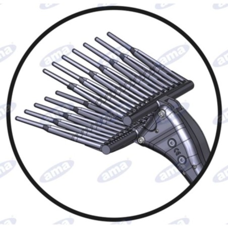 Récolteuse d'olives électrique perche télescopique 2200 - 3100mm FURORE 12V - 300W | NewgardenAgri.com