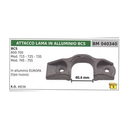 Attacco lama in alluminio BCS per motofalciatrice bcs 600 700 715 725 735 745