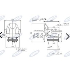 Activo Sitz mit mechanischer Federung für AMA Traktor AMA 16926