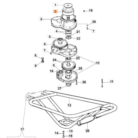 Cloche d'embrayage pour MTL40 MTL51 modèles ORIGINAL EMAK 375100011AR | NewgardenAgri.com