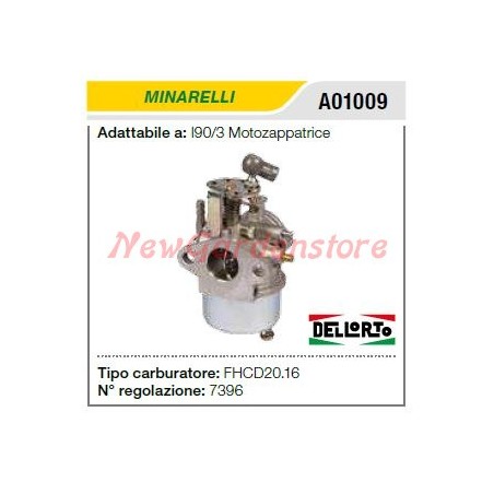 Carburateur MINARELLI motobineuse I90 / 3 A01009 FHCD20.16 | NewgardenAgri.com