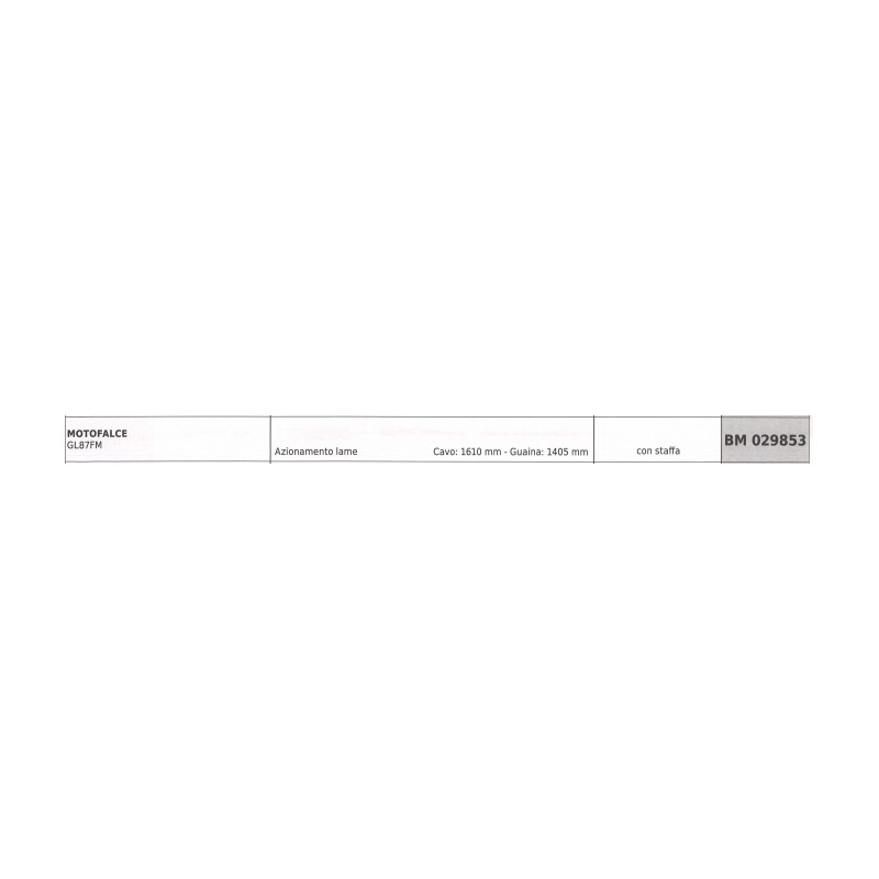 GREENLINE Motormäher Messerantriebskabel GL87FM Kabel 1610 mm Ummantelung 1405 mm