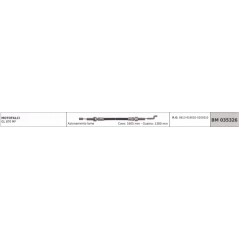 Cable de acoplamiento de la cuchilla segadora GREEN LINE GL870MF cable 1605 mm vaina 1380 mm | NewgardenAgri.com