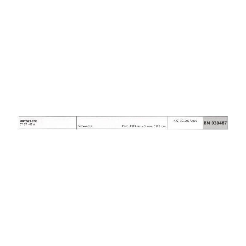 Câble de traction DAYEE motoculteur DY GT - 02 A câble 1313mm gaine 1163mm