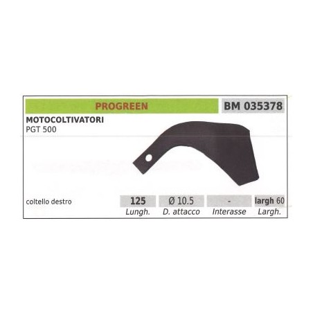 Cuchilla de corte derecha para tractor de dos ruedas PGT 500 | NewgardenAgri.com