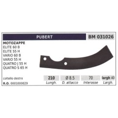 Cutter blade, right-hand for ELITE 60B motor cultivator PUBERT | NewgardenAgri.com