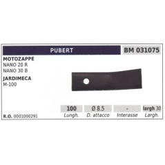 Cutter blade, right-hand for rotary cultivator NANO 20 R PUBERT | NewgardenAgri.com