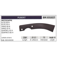 Cuchilla de corte, izquierda, para motocultor ELITE 60B PUBERT | NewgardenAgri.com
