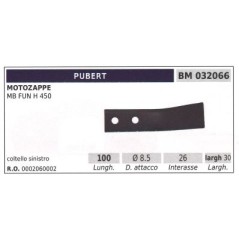 Cuchilla de corte, izquierda para motocultor MB FUN H 450 PUBERT | NewgardenAgri.com