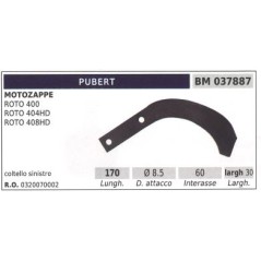 Cutter blade, left-hand for rotary cultivator ROTO 400 PUBERT | NewgardenAgri.com