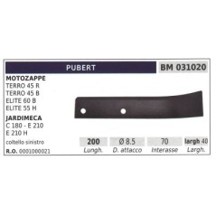 Left-hand tiller blade for TERRO 45R PUBERT walking tractor | NewgardenAgri.com