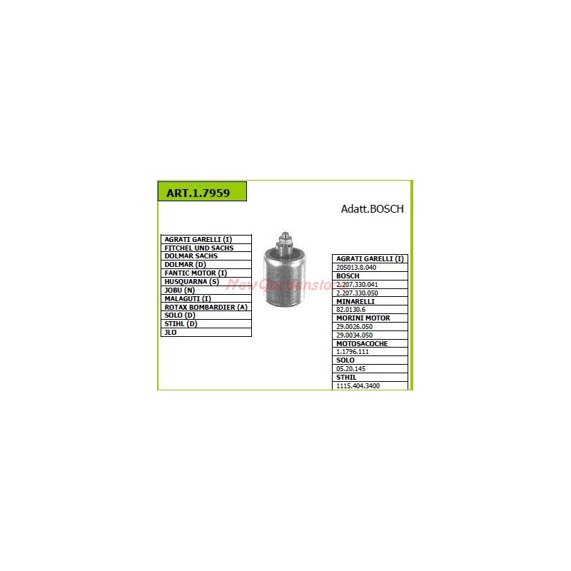 BOSCH condenser for walking tractor 205013.8.040 1.7959