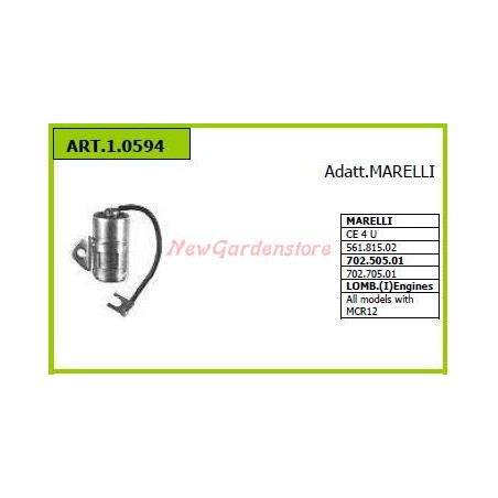 MARELLI motor capacitors for walking tractor CE 4 U 1.0594 motor hoe | NewgardenAgri.com