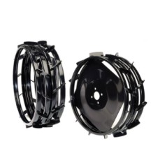 Paar Metallräder mit einem Durchmesser von 410mm für NIBBI Mulcher Verbreiterungsring | NewgardenAgri.com