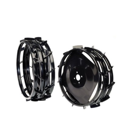 Paar Metallräder mit einem Durchmesser von 410mm für NIBBI Mulcher Verbreiterungsring | NewgardenAgri.com