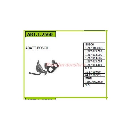 BOSCH contact pair for walking tractor 1.217.013.001 1.2560 | NewgardenAgri.com