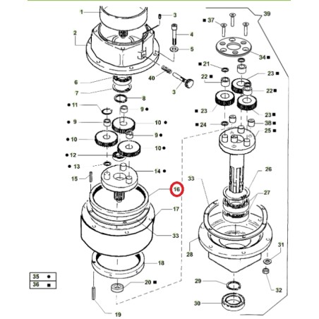 ORIGINAL ACTIVE first stage reducer crown models t143 020794 | NewgardenAgri.com