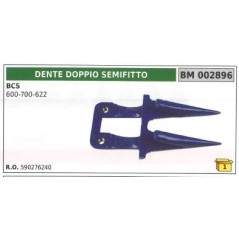 Halbfeiner Doppelzinken für Ackerschlepper BCS 600 700 622 | NewgardenAgri.com