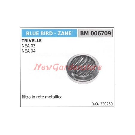 Filtro de malla metálica BLUE BIRD para sinfín NEA 03 04 006709 | NewgardenAgri.com