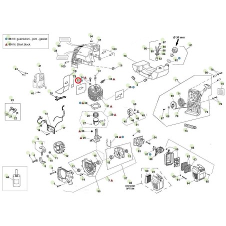 Joint d'espacement du silencieux ORIGINAL ACTIVE t143 - t152 021648 | NewgardenAgri.com