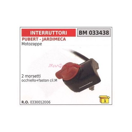 PUBERT interruptor motor azada 2 terminales ojal+faston M 033438 | NewgardenAgri.com