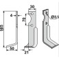 Cuchilla motocultor compatible 350-021 AGRIA 1250-254 98 25498 Cuchilla motocultor compatible 350-021 AGRIA 1250-254 98 25498