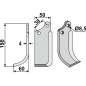 Cuchilla cultivadora rotativa derecha compatible 350-030 AGRIA 1767 71943 Cuchilla cultivadora rotativa derecha compatible 350-030 AGRIA 1767 71943