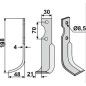 Cuchilla motocultor derecha compatible 350-567 AGRIA 616112