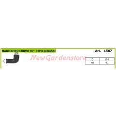 90° gebogene Hülse Typ benassi Motorkultivator 1587 | NewgardenAgri.com